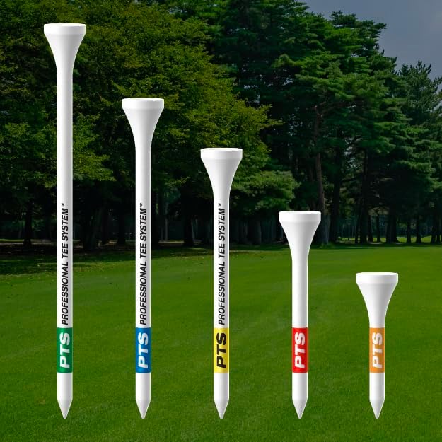 PTS Wood Golf Tees | 100 Count, 2-3/4 Inch | #1 Wood Tee on Tour | Best for Drivers & Woods