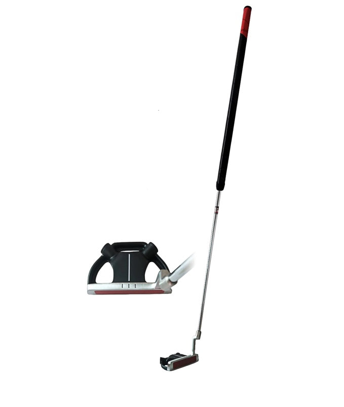 GolfDrivr SP-009 Stainless Belly Putter with Soft PU Grip and Bonus Headcover (Right Hand, 42 Inch),Black/Red
