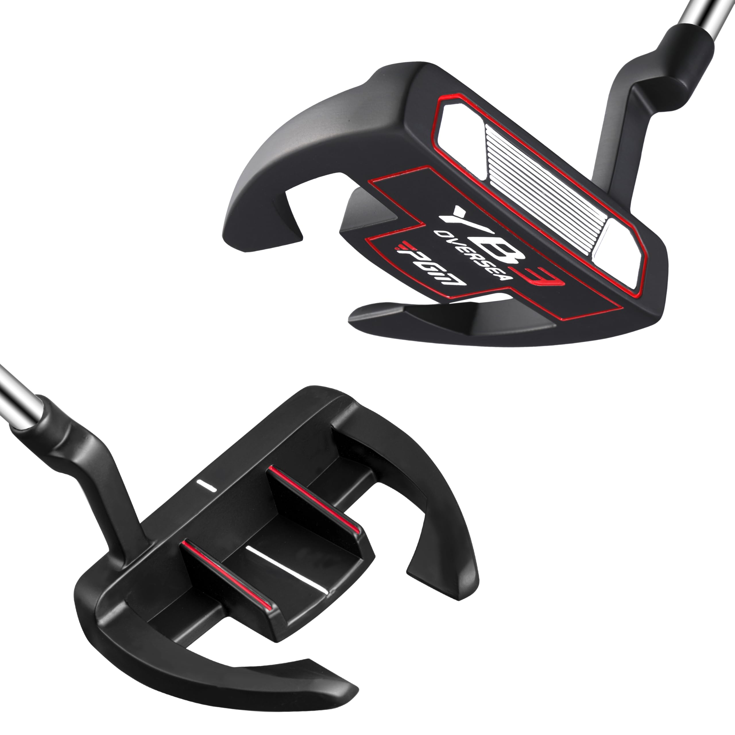 GolfDrivr Golf Putter for Men and Women - Anti-Twist Mallet Design with Alignment Guide & Stepped Shaft - Low Center of Gravity for Smooth, Accurate Putts - Right &Left Handed