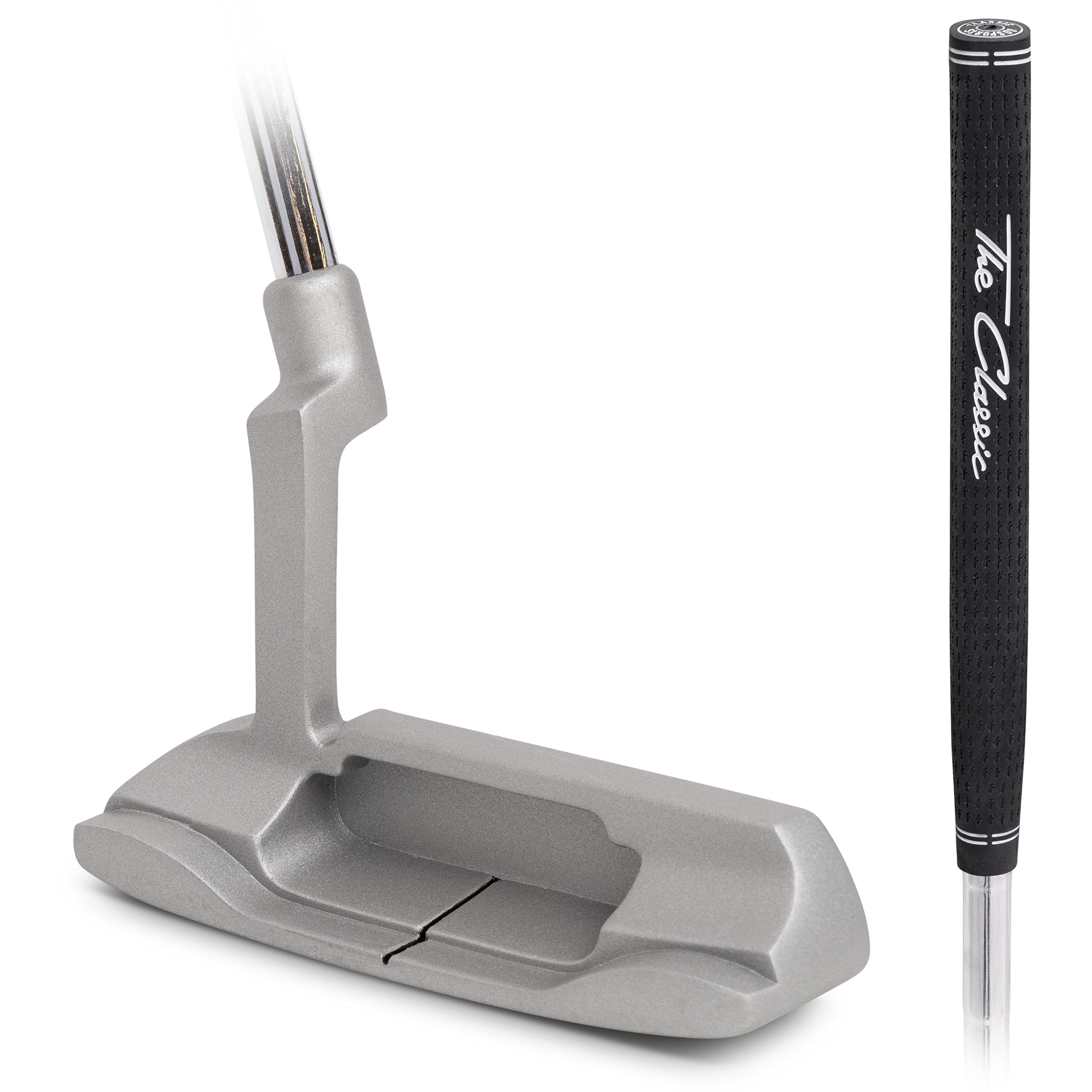 GolfDrivr Classic Golf Putter, Choose Between 2 Way or Blade Putter - 35" Length with Premium Grip