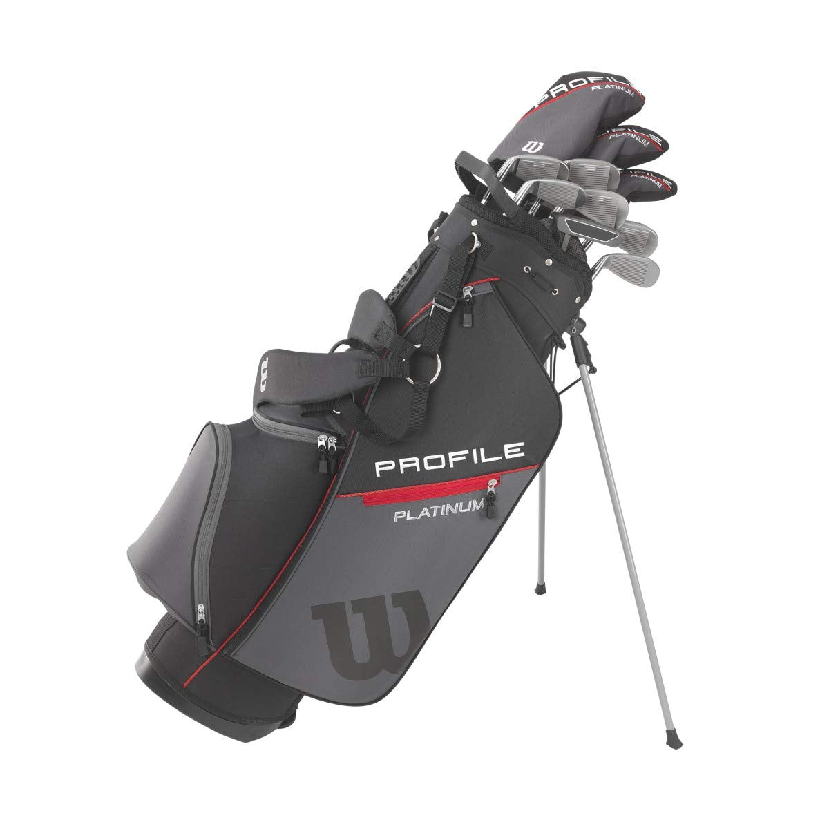 GolfDrivr Men's Profile Platinum Complete Golf Club Package Set - Right Handed, Stand Bag