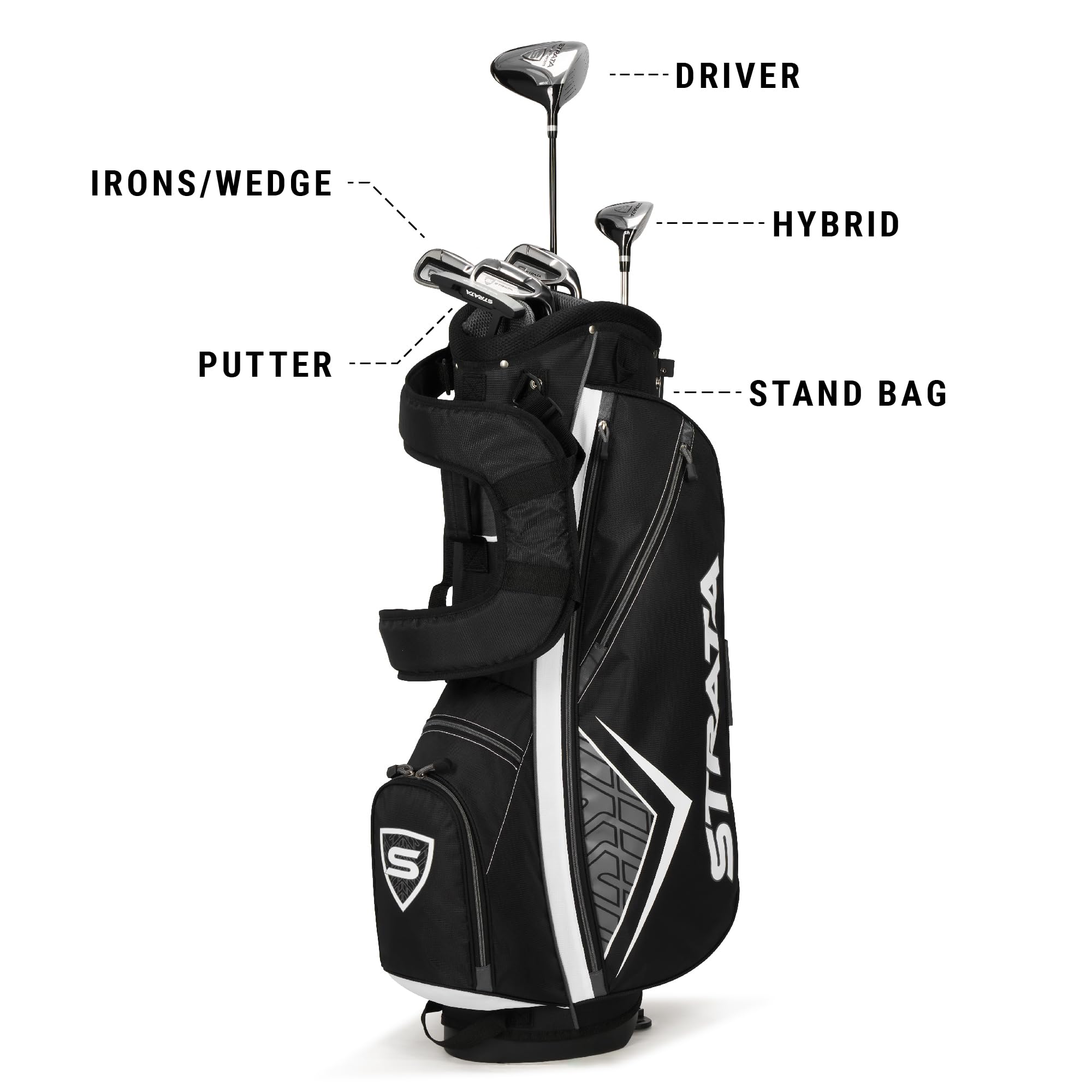 GolfDrivr Strata Complete Golf Set (Men's and Women's) 9 pcs