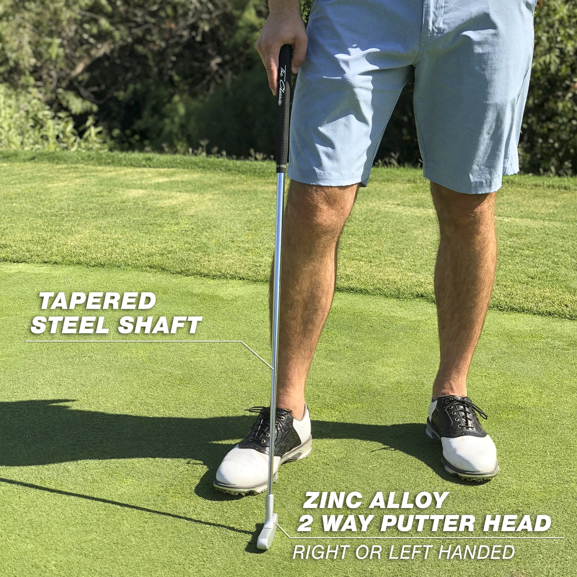 GolfDrivr Classic Golf Putter, Choose Between 2 Way or Blade Putter - 35" Length with Premium Grip