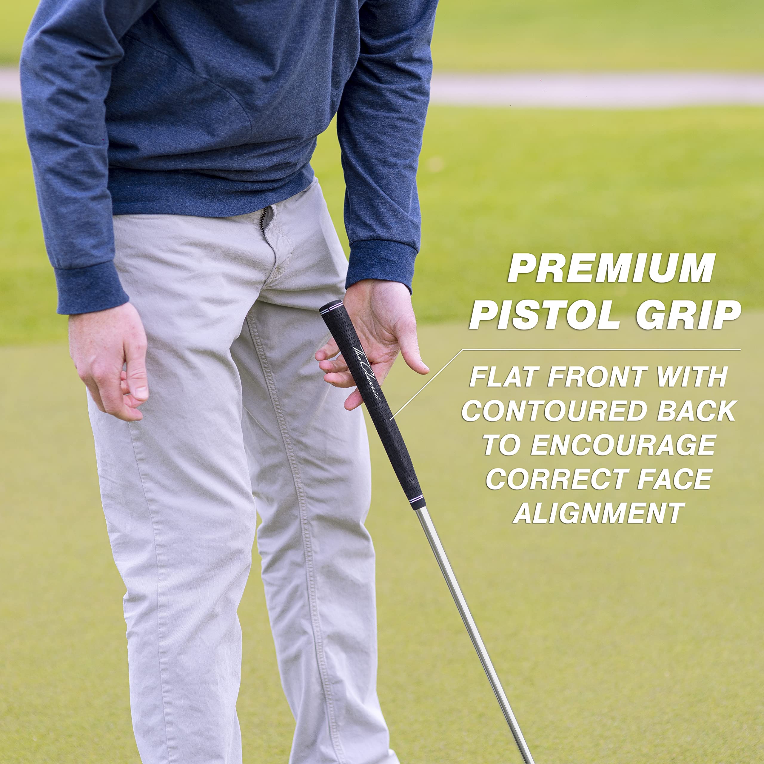 GolfDrivr Classic Golf Putter, Choose Between 2 Way or Blade Putter - 35" Length with Premium Grip