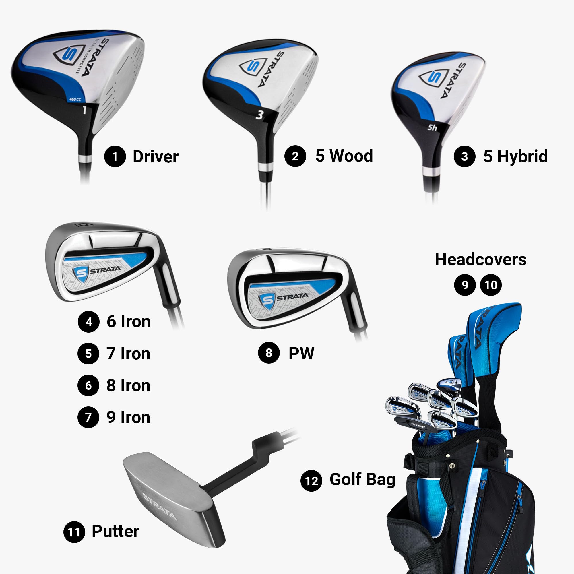 GolfDrivr Strata Complete Golf Set (Men's and Women's)