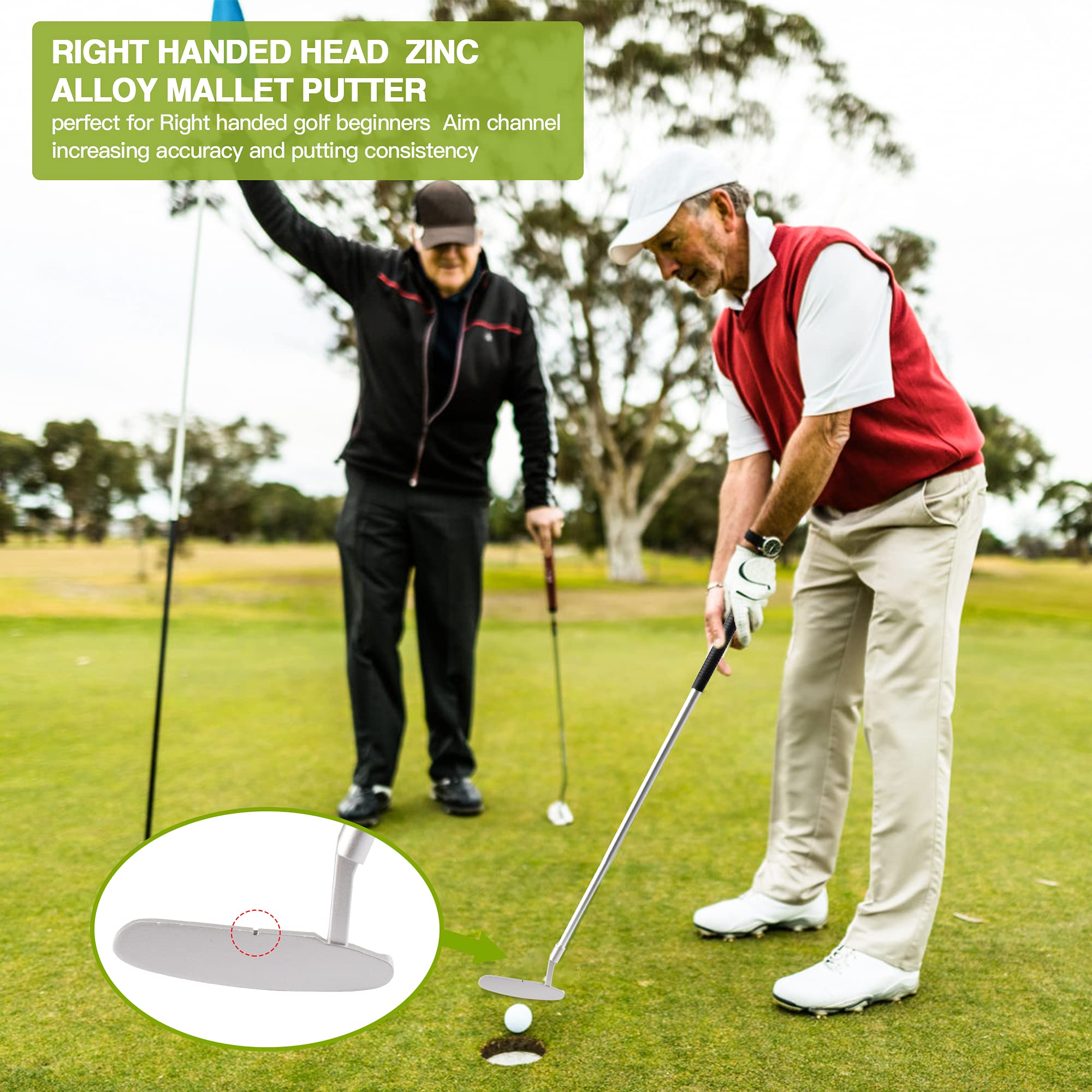 GolfDrivr Golf Putter - Golf Putters for Men Right Handed Golfers or Golf Putter for Womens Mini Golf Clubs Set - 33" Right Hand putters with 2 Golf Practice Ball
