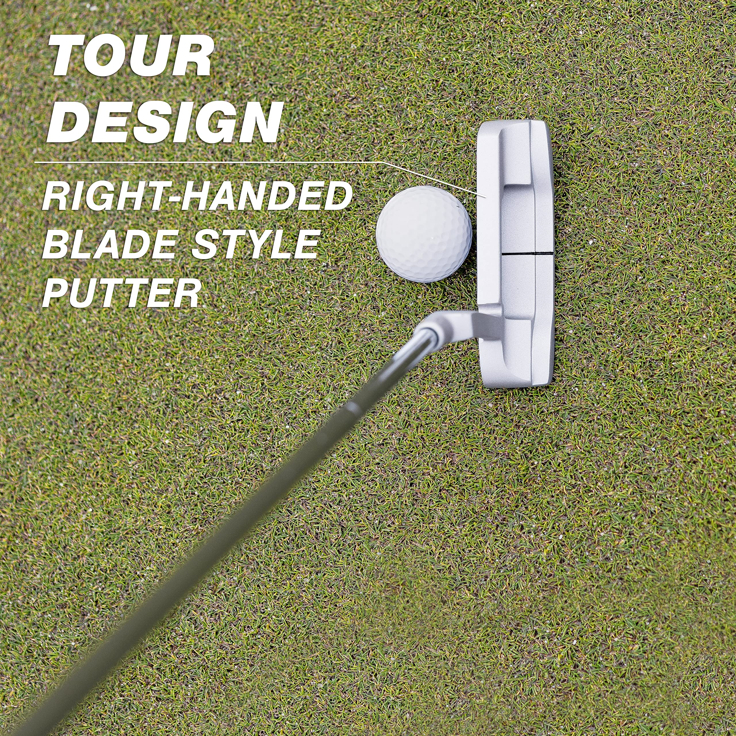 GolfDrivr Classic Golf Putter, Choose Between 2 Way or Blade Putter - 35" Length with Premium Grip