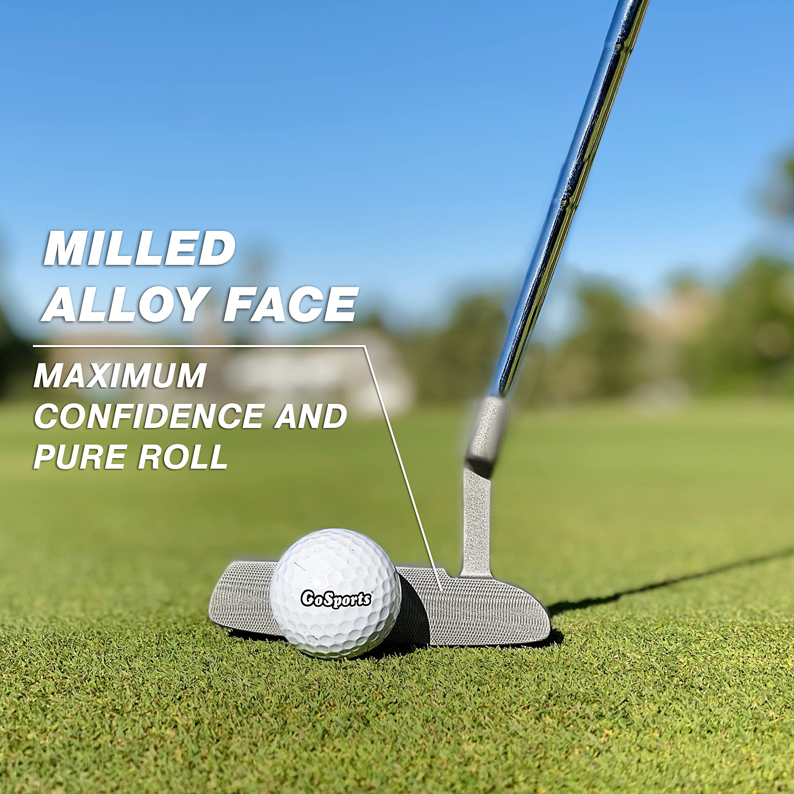 GolfDrivr Classic Golf Putter, Choose Between 2 Way or Blade Putter - 35" Length with Premium Grip