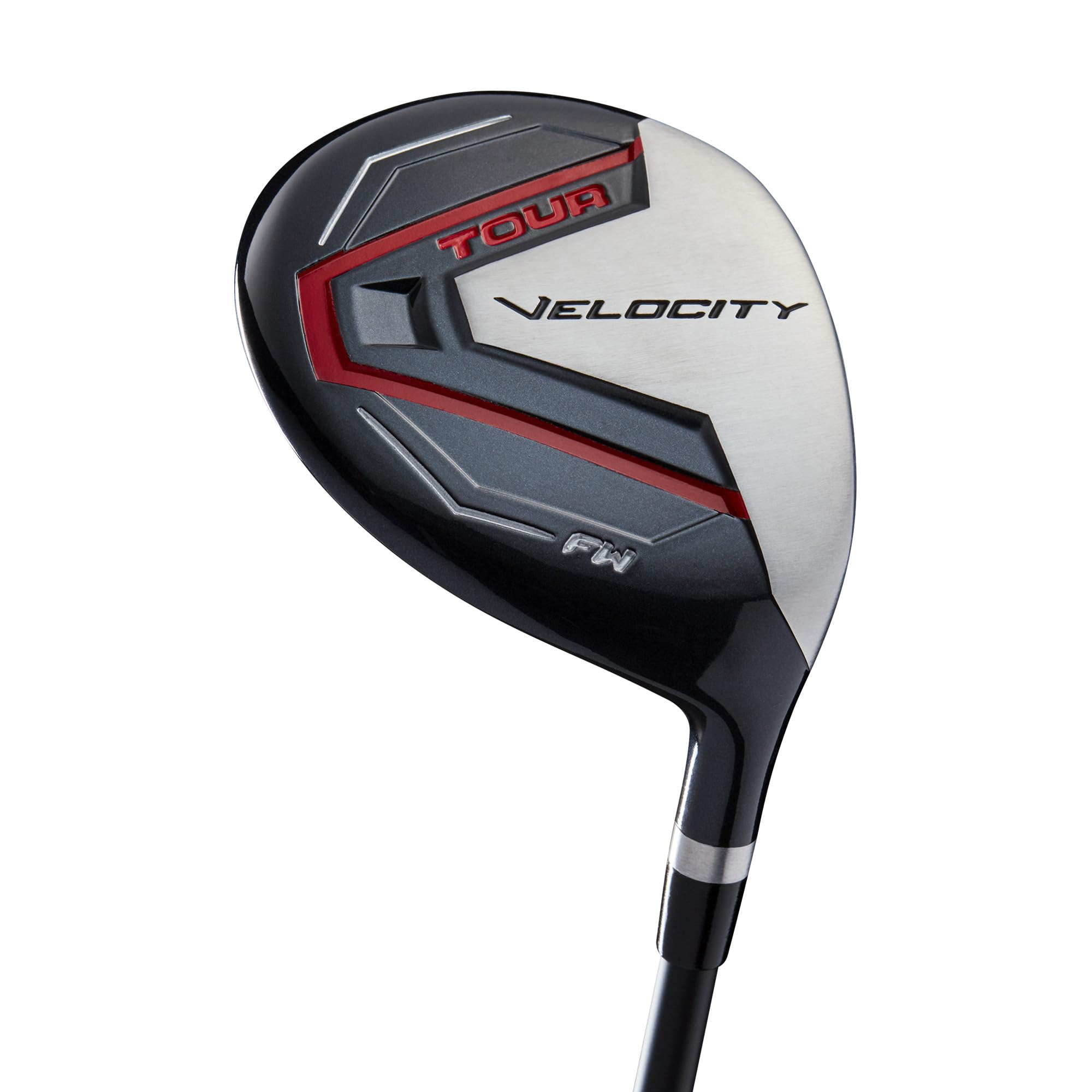 GolfDrive Tour Velocity Complete Golf Set with Stand Bag - Men's Right Hand, Regular Flex, Black/Red