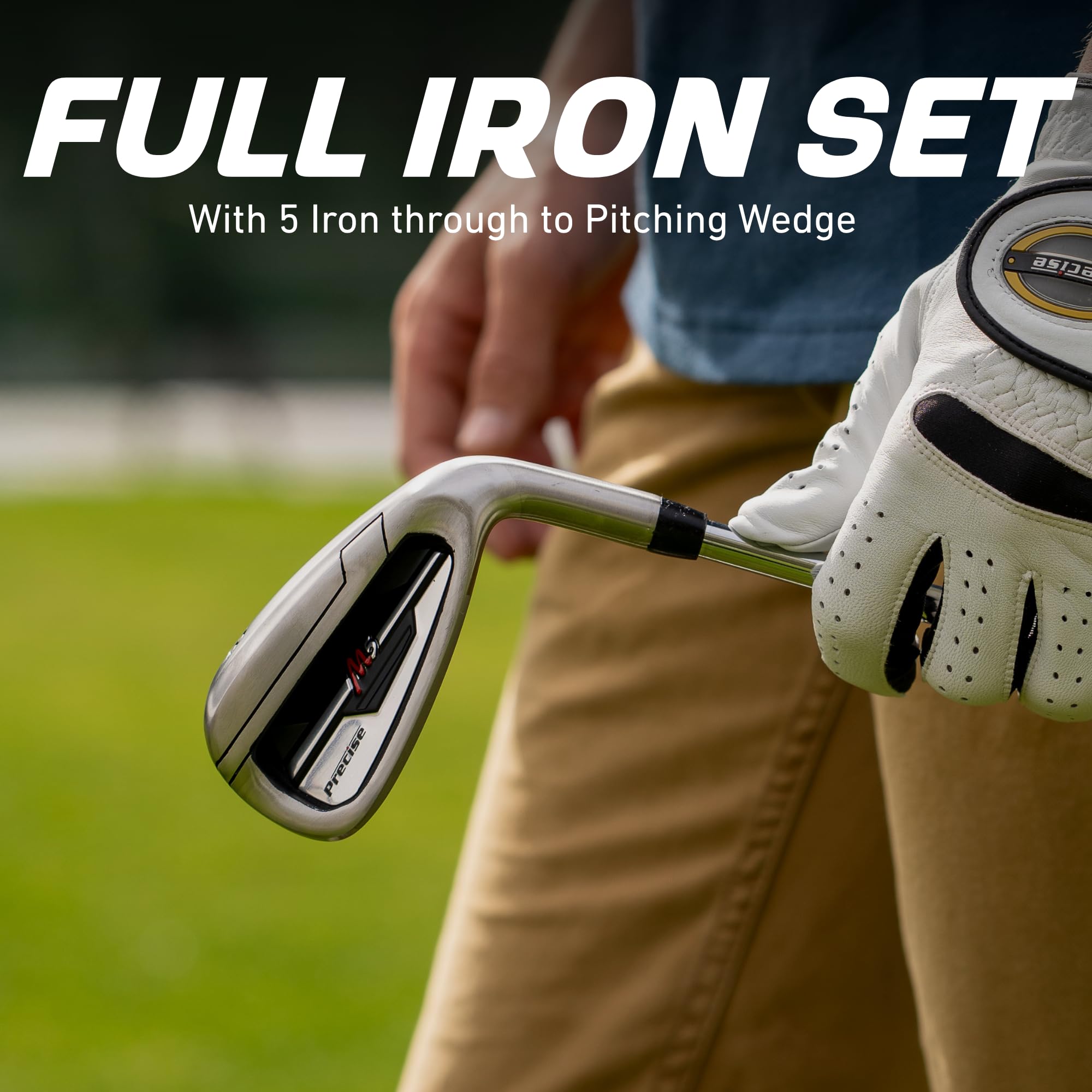 GoifDrivr M5 Men's Golf Set – 460cc Driver, Fairway Wood, Hybrid, 5-PW Irons, Putter & Stand Bag | Complete 14-Piece Golf Club Set