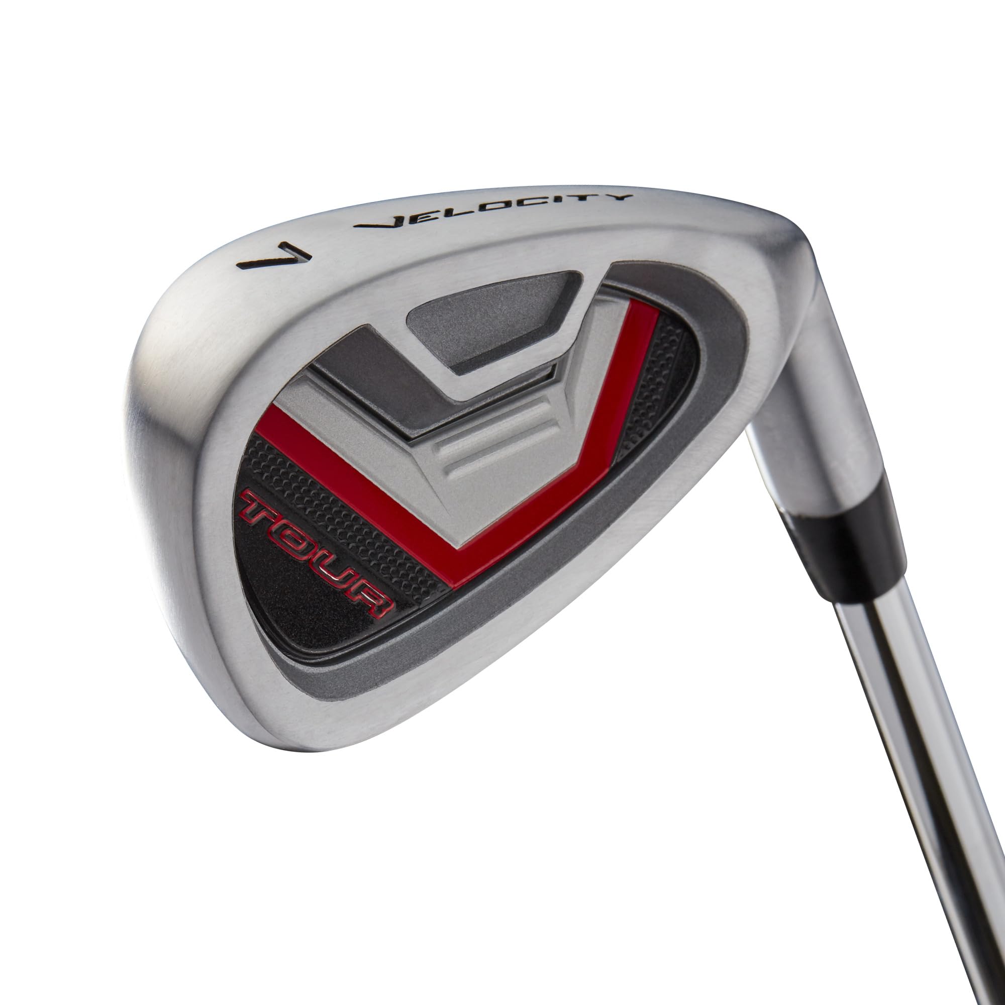 GolfDrive Tour Velocity Complete Golf Set with Stand Bag - Men's Right Hand, Regular Flex, Black/Red