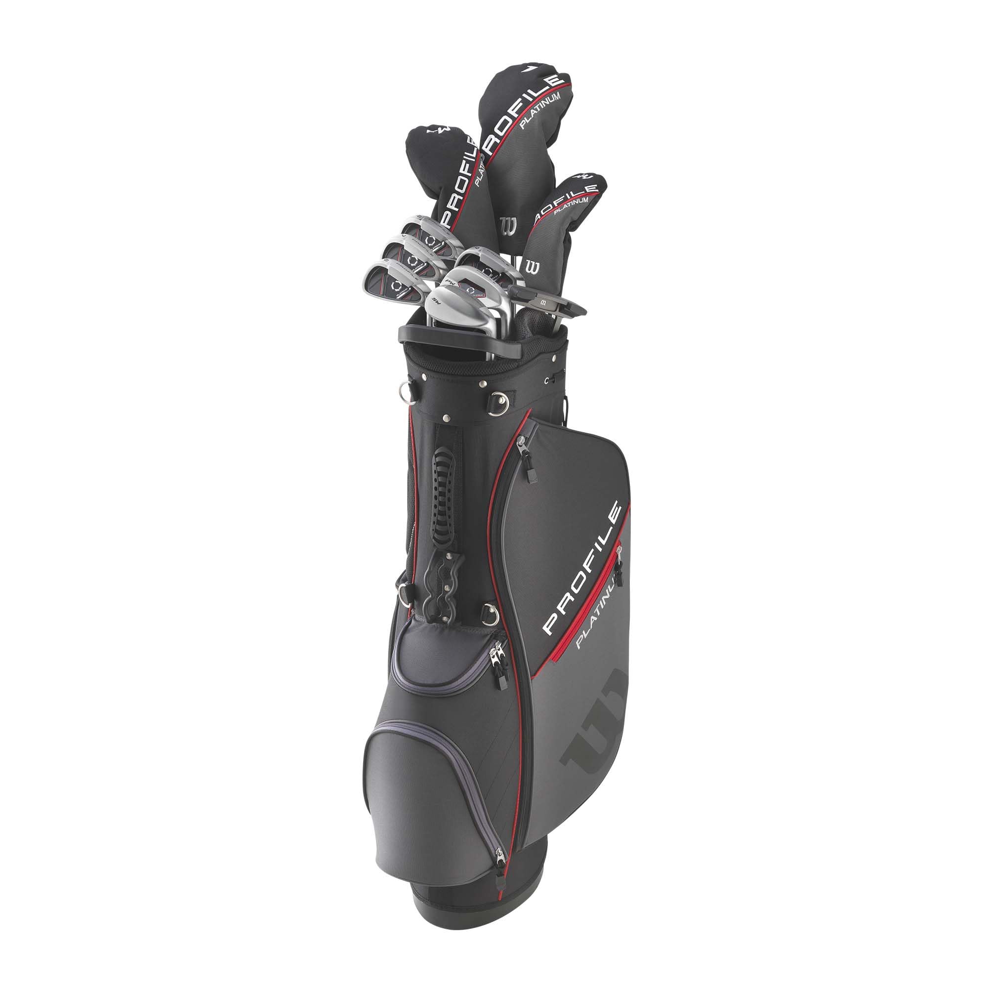 GolfDrivr Men's Profile Platinum Complete Golf Club Package Set - Right Handed, Stand Bag