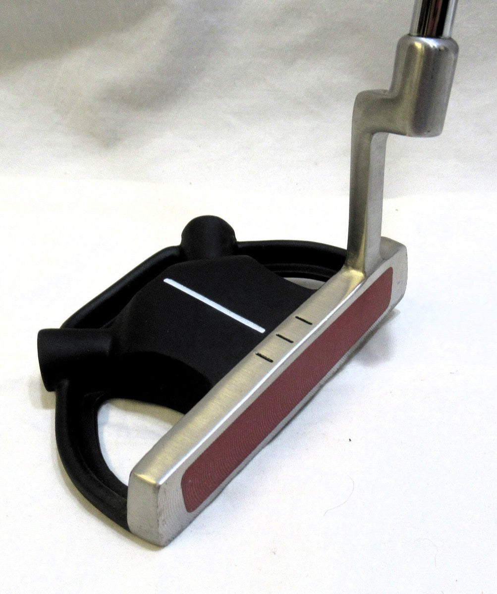 GolfDrivr SP-009 Stainless Belly Putter with Soft PU Grip and Bonus Headcover (Right Hand, 42 Inch),Black/Red